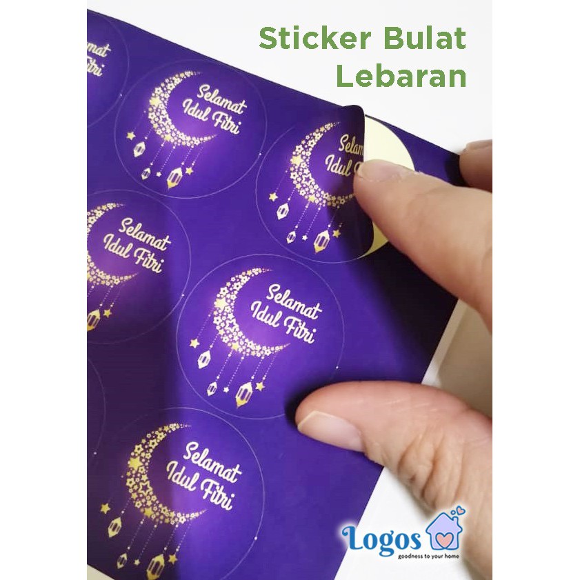 Sticker Lebaran. Ucapan Selamat Idul Fitri. tempel kado parcel hadiah paket lebaran