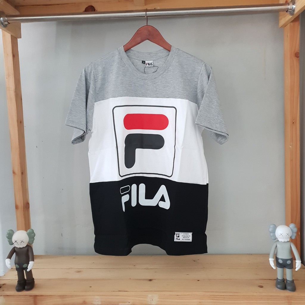 KAOS / TSHIRT / BAJU FILA LOGO APLIKASI PREMIUM