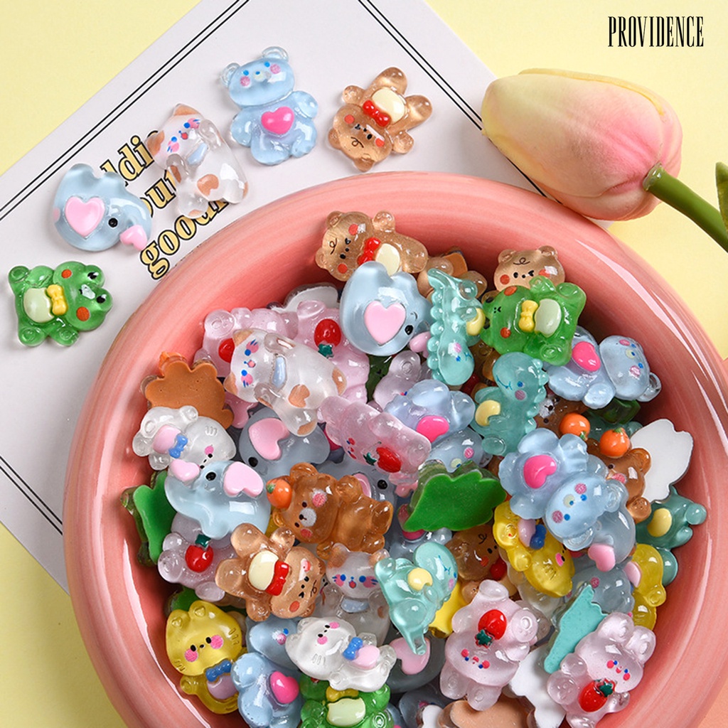 10pcs Aksesoris Boneka Kartun Beruang / Kelinci Bahan resin DIY