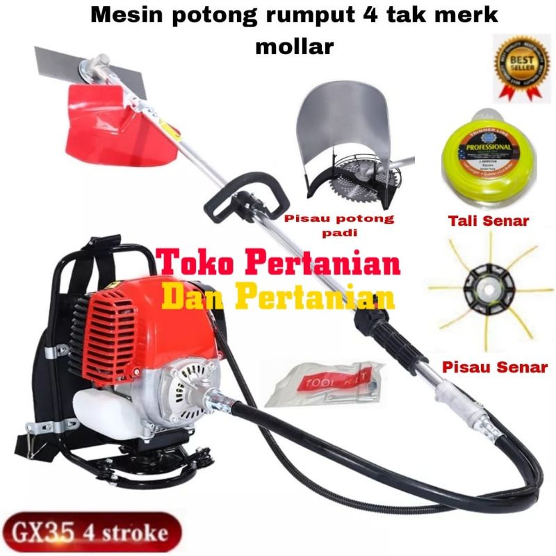 Mesin potong padi / Mesin potong rumput mollar 4 tak
