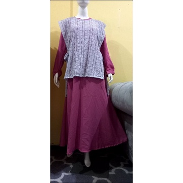 Gamis Crepe Mix Bolero Brukat