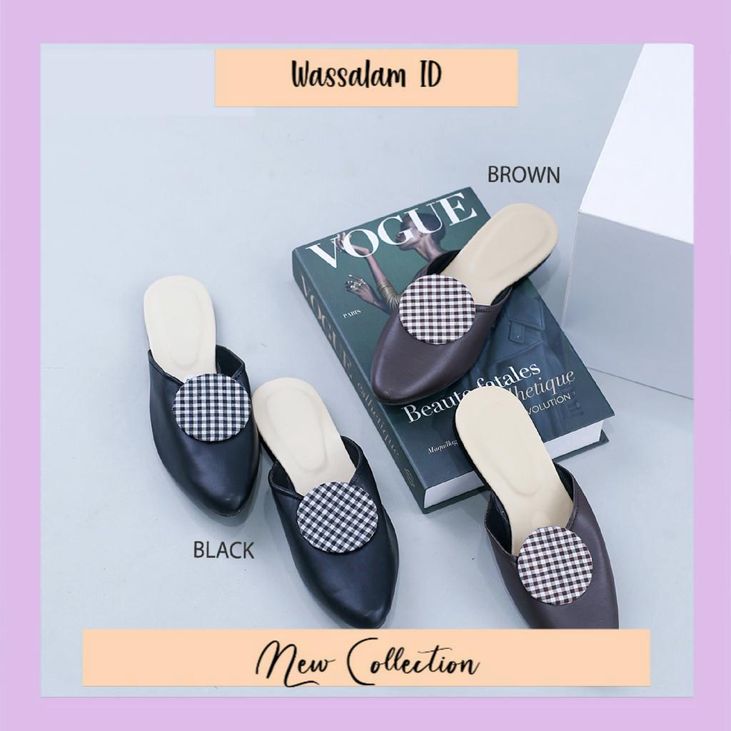 SEPATU WANITA // SEPATU SLOP WANITA // SLOP MARIBI TARTAN