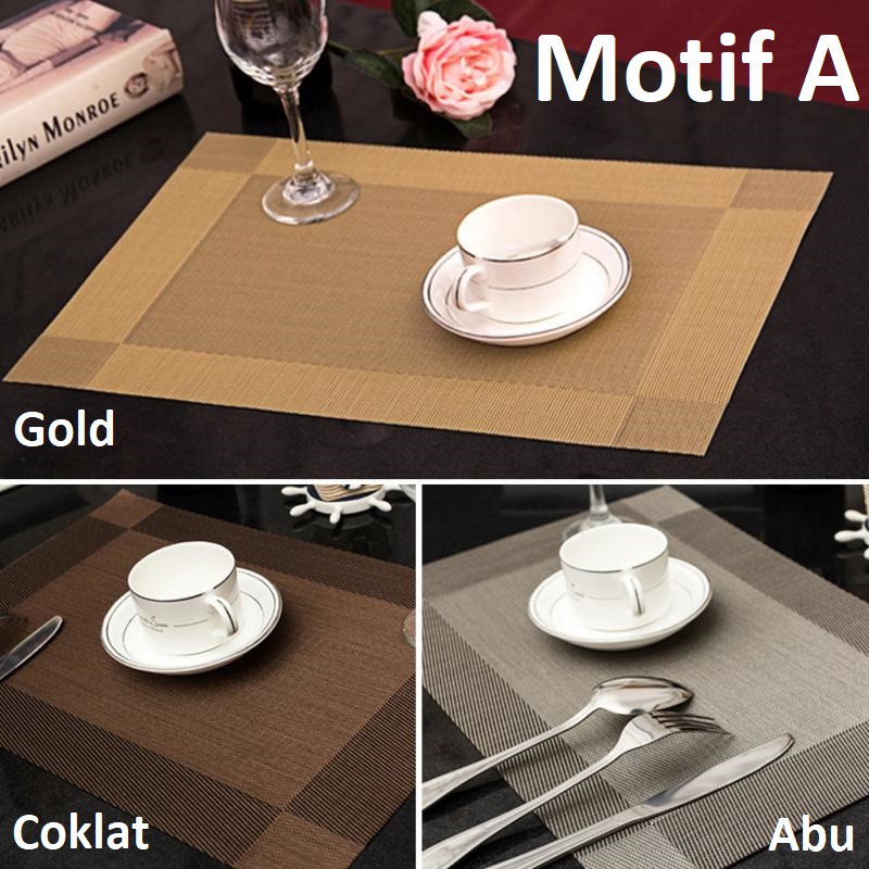 Tatakan Piring 45 x 30cm Elegan PVC / Table Mat