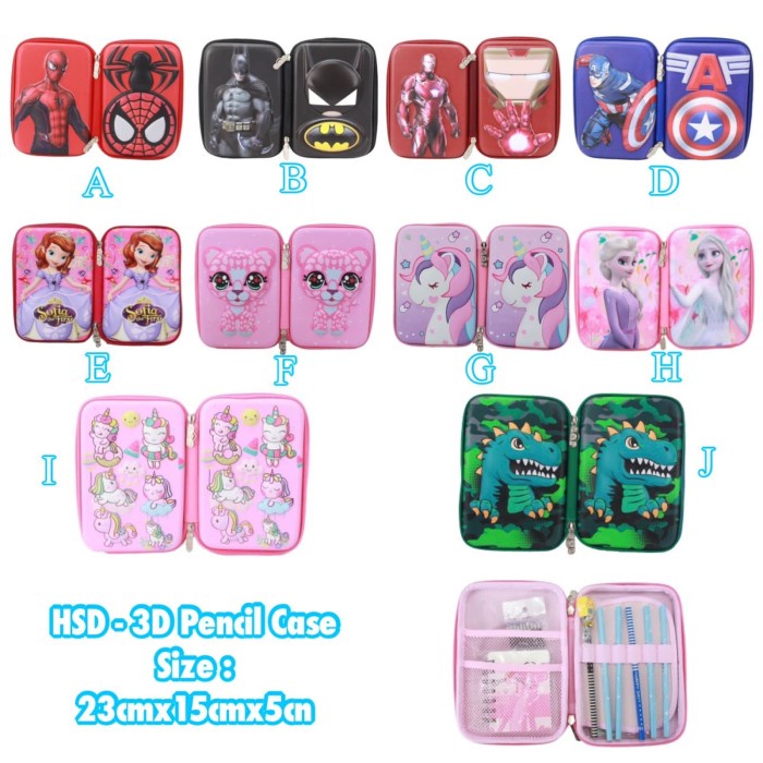 

Nikmati Pencil Case Hardtop 3D / Pensil Case / Tempat Pensil Karakter Hardcase Limited