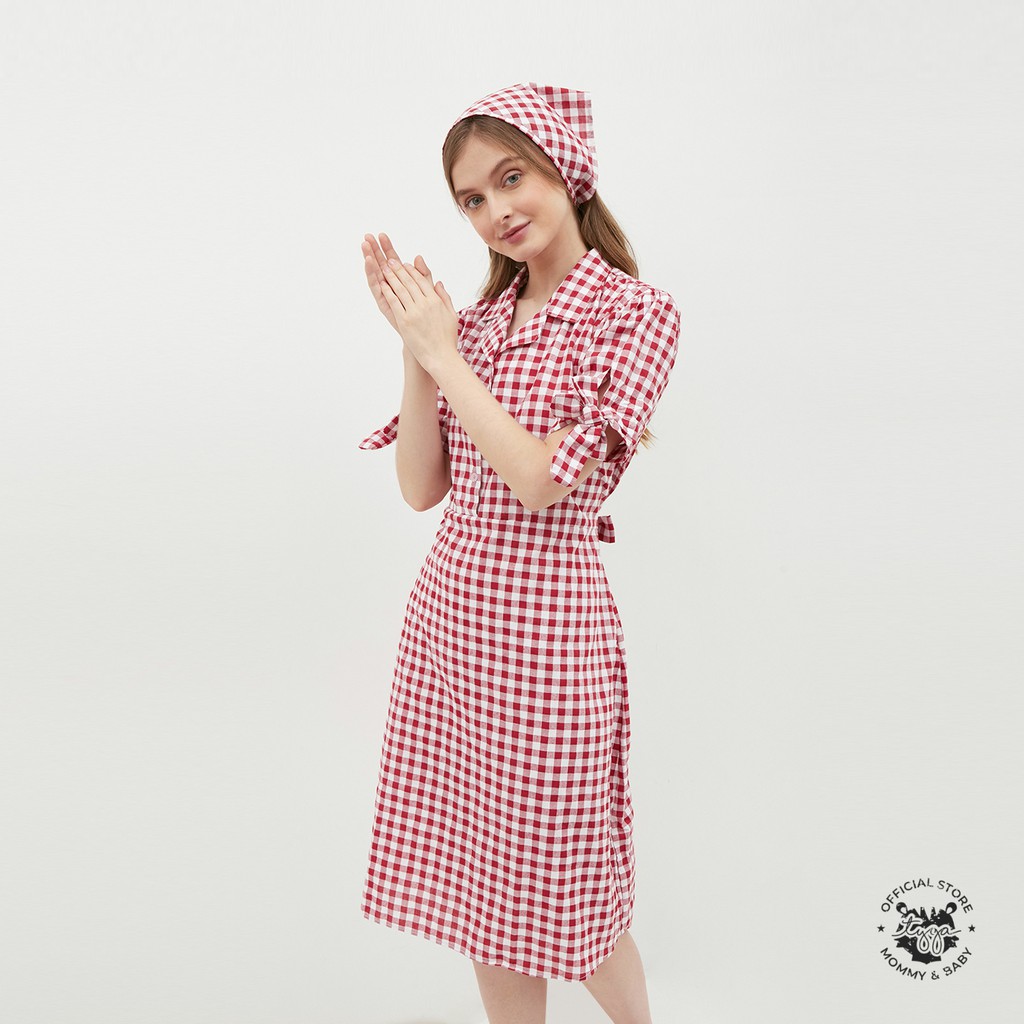 Gingham Homedress (Baju Daster Ibu Hamil &amp; Menyusui)