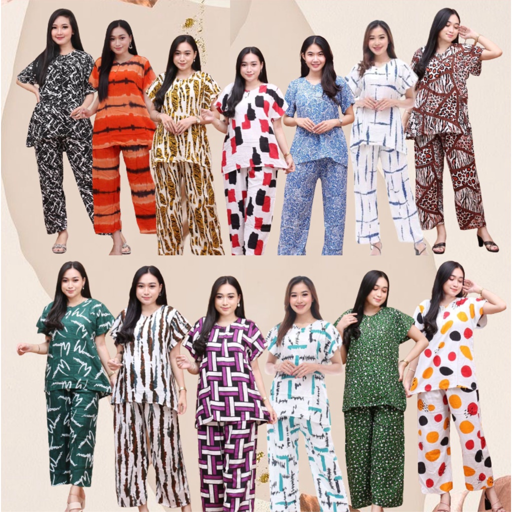 Setelan Wanita One Set Rayon Kekinian Pakaian Tidur Remaja