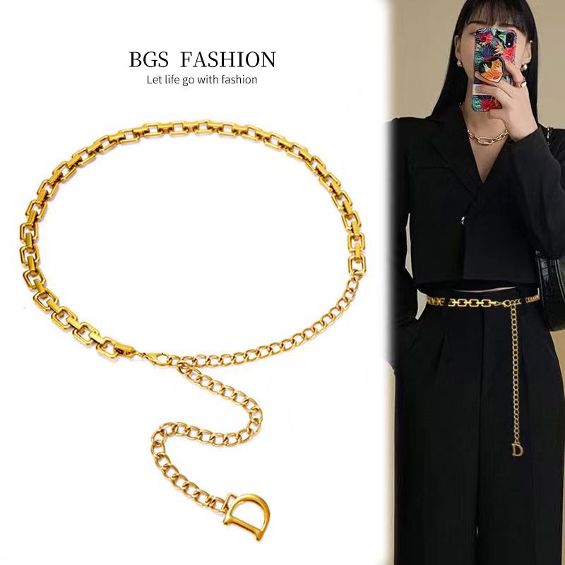 BGS-110 Ikat Pinggang Wanita rantai Gaya korea fashion style Sabuk wanita rantai logam ,belt import