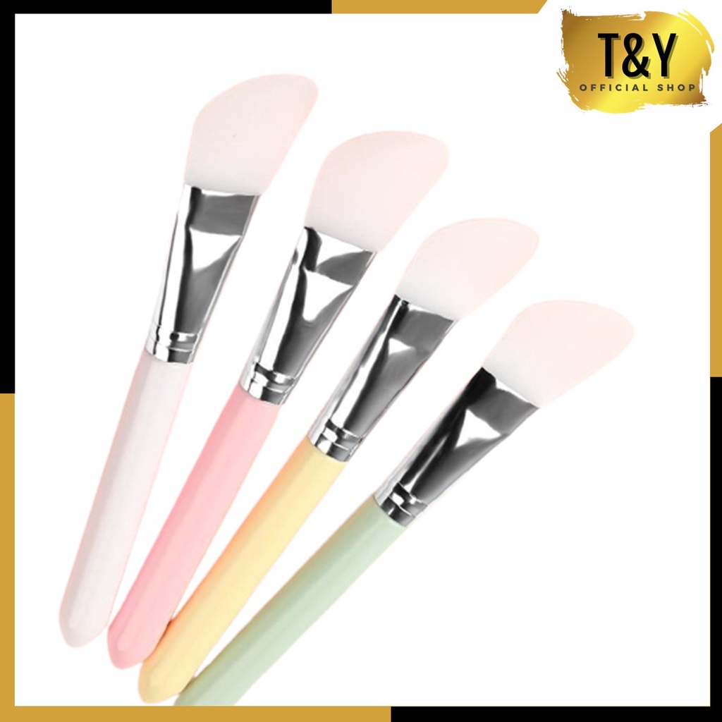 T&amp;Y Brush Makeup Silikon Kuas Masker Silicone Facial Face Mask Gel Dengan Kepala Pisau Putih