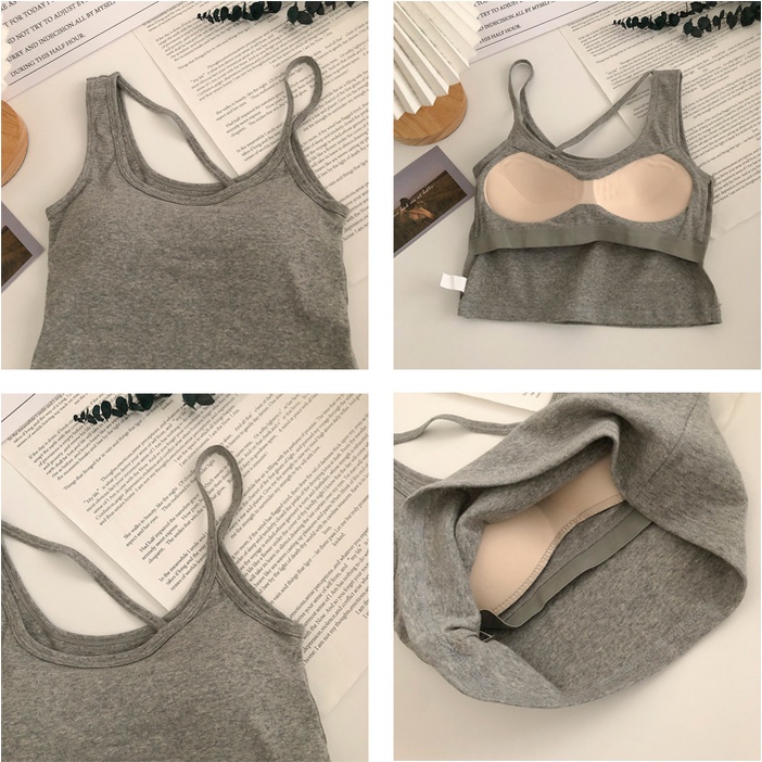 RSB BR276 Bh Tanktop Crop Top Tali Samping Pakaian Dalam Wanita Cewek Korea Tank Top Cup Bra