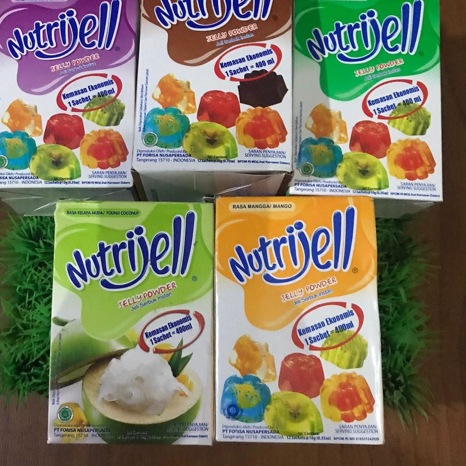 

Kekinian - 1 KOTAK/ 1 PAK NUTRIJELL COKLAT MELON MANGGA KELAPA MUDA ANGGUR ISI 12 PCS .,