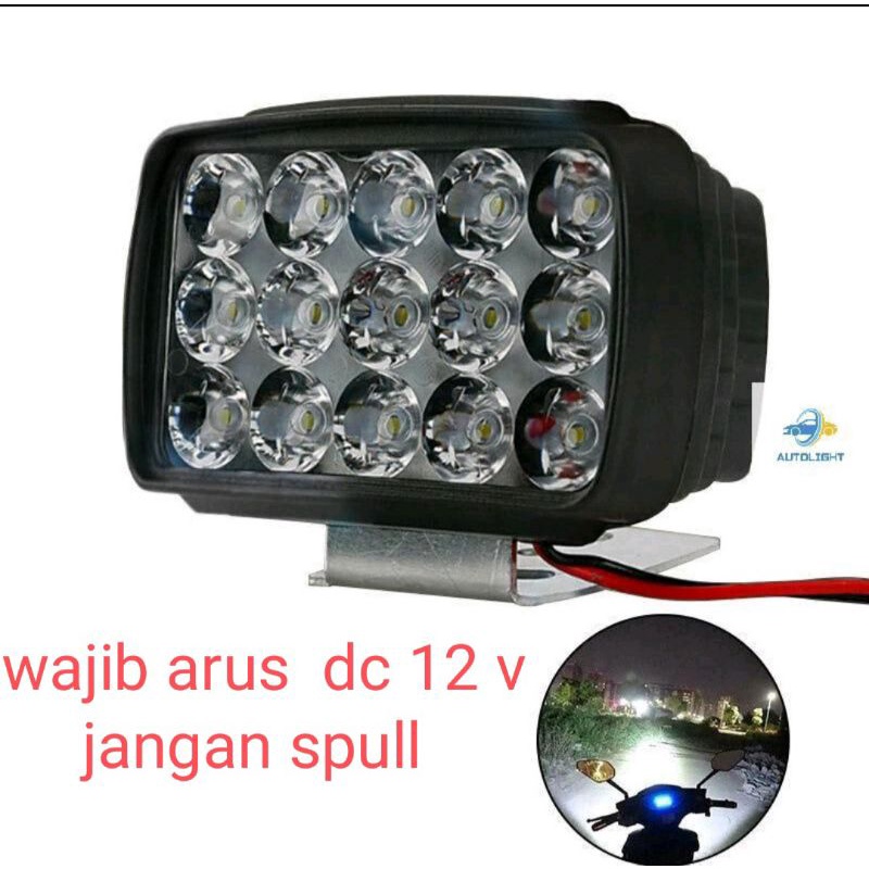 Lampu Tembak Sorot LED Motor Work Light Cree 15 mata /15LED 12 VOLT