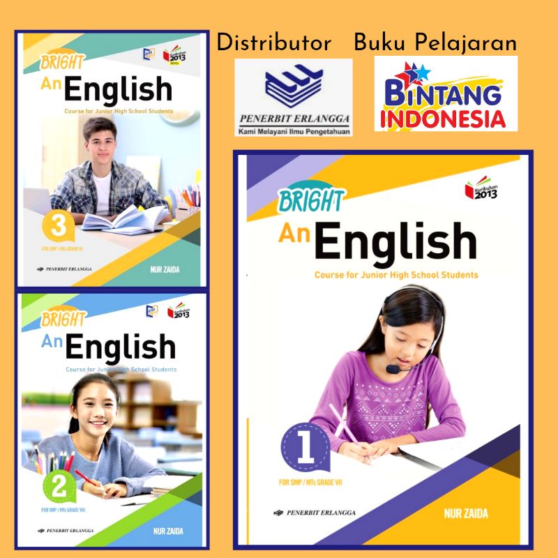 Erlangga - Buku Pelajaran An English kelas 1,2,3 SMP/MTs Kurikulum 2013 Revisi