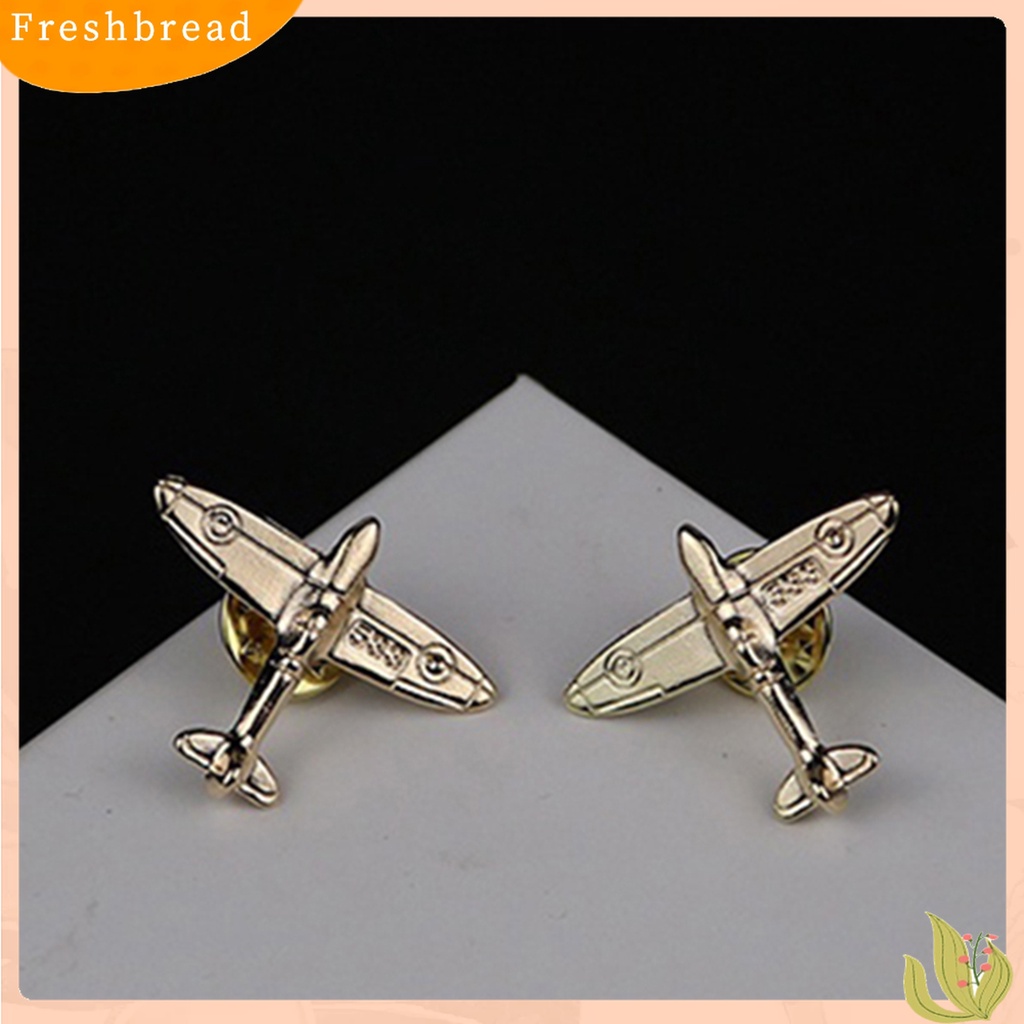 [ TERLARIS]Collar Clip Luxury Plane Shape Alloy Pilot Miniature Aircraft Collar Clip for Wedding