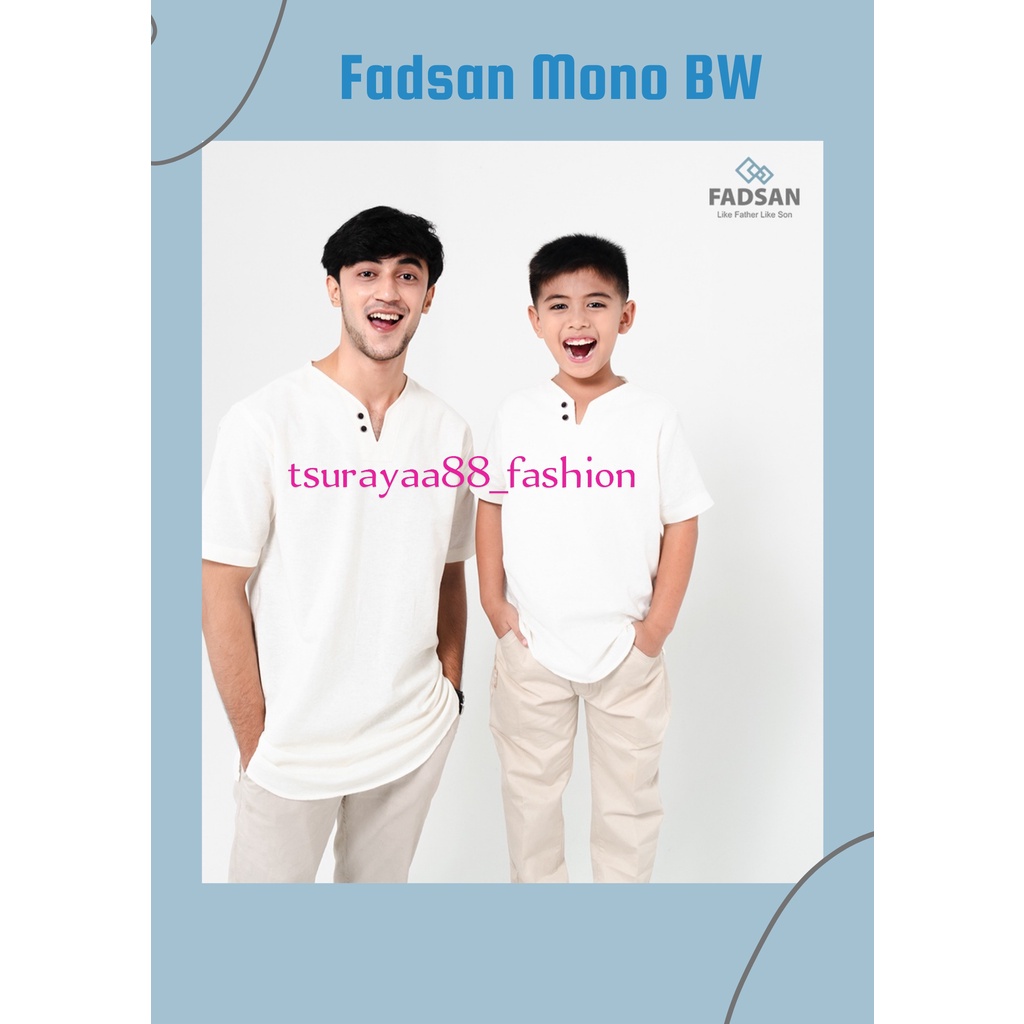 wajib tanya stok - FADSAN MONO BASIC SERIES - KOKO COUPLE AYAH DAN ANAK LENGAN PENDEK
