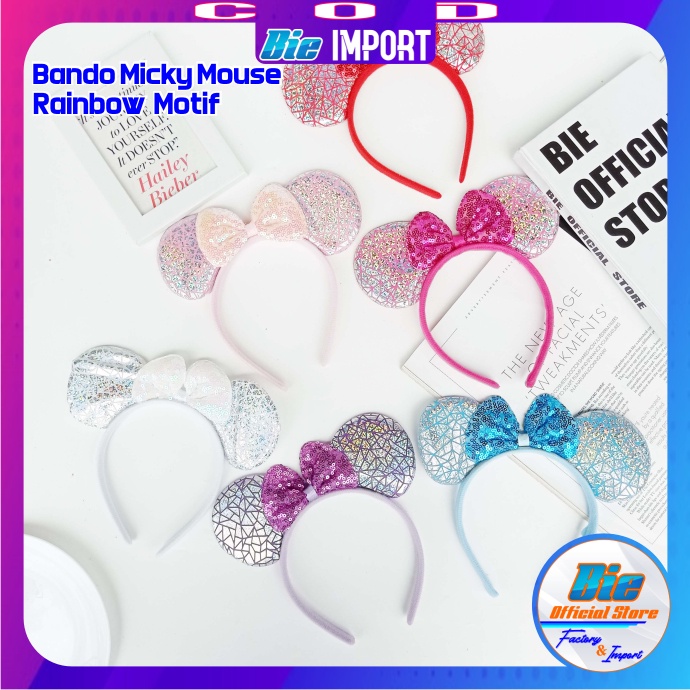 Bando Anak Micky Rainbow Premium Impor Best Seller