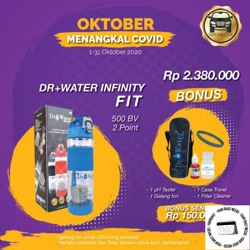 Botol Minum Kesehatan Original Dr water + MEMBER TERMURAH + FREE ASLI