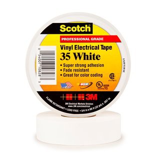 

Terbaru 3M Scotch 35 Vinyl Electrical Tape White Original
