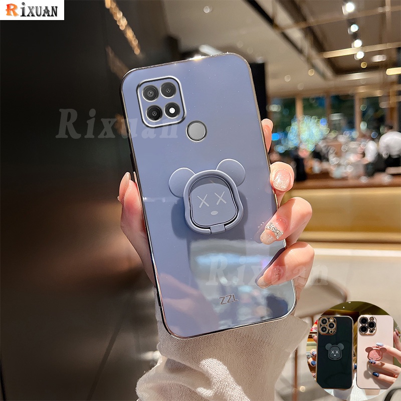 Casing Soft Case OPPO Reno 7 / 6Z / 5G / 5 / 3 / 2F / A31 / A91 / F11 / F9 / A83 Motif Beruang Rixuan Shockproof