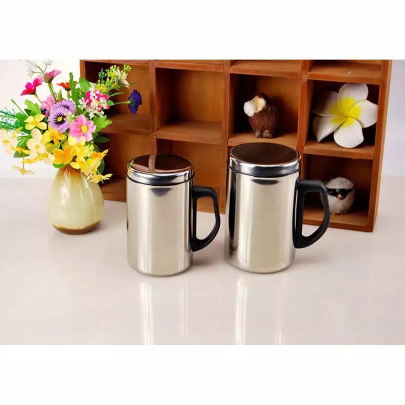 Thermos Mug Stainless 350ml | Cangkir Gelas Stainless | Termos Air Panas dan Dingin Stainless