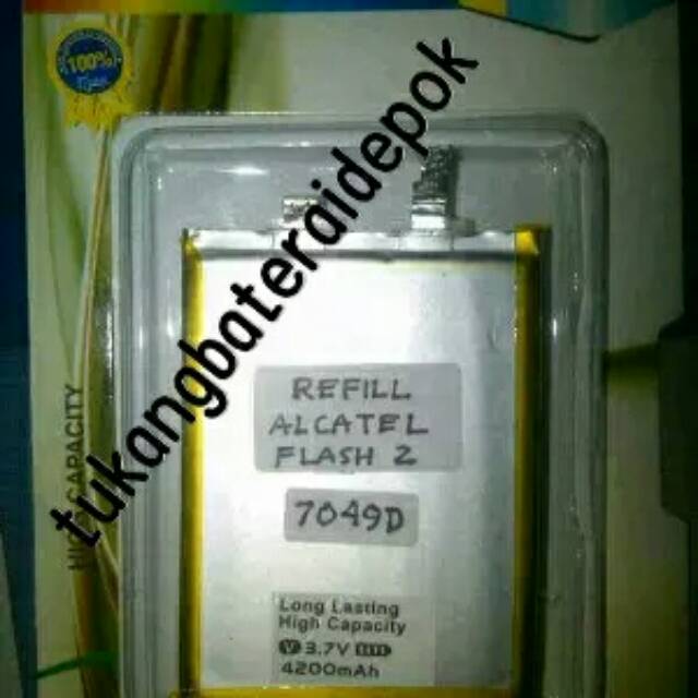 Refill Baterai Alcatel One Touch Flash 2 7049D OT-7049D Double Power 4200mAh