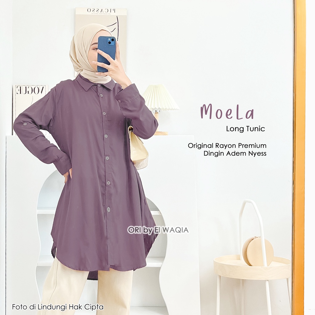 Moela Tunik Polos Rayon XL XXL LD 110 120