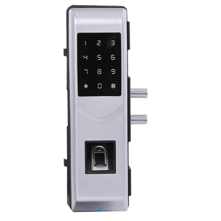 Fingerprint Door Lock Glass Door H104 - SILVER [ ABS Material ]