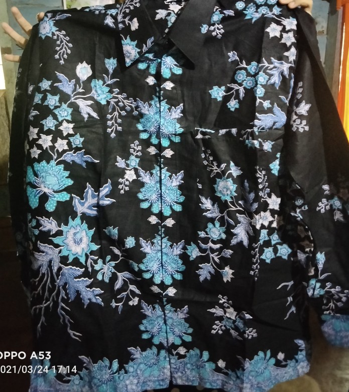 Baju Batik Ayah Dan Anak Laki-laki Motif Cibulan Biru / Couple Ayah Dan Anak Terlaris / Cod