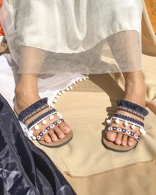 Sandal boho B73 / sandal boho sandal bohemian sandal etnik sandal cewek sandal murah-2