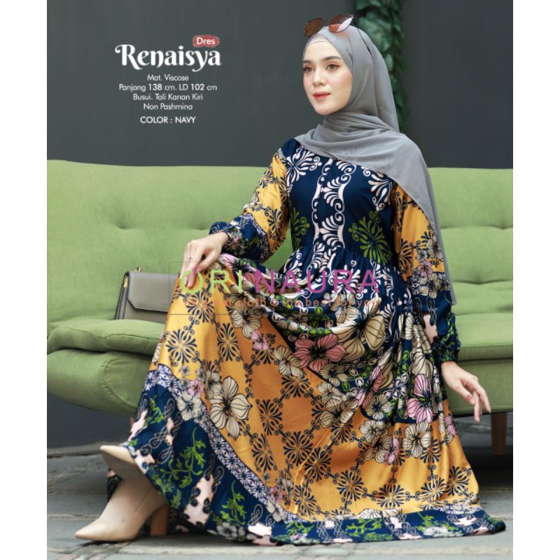 Renaisya maxy dress rayon viscose busui ori naura