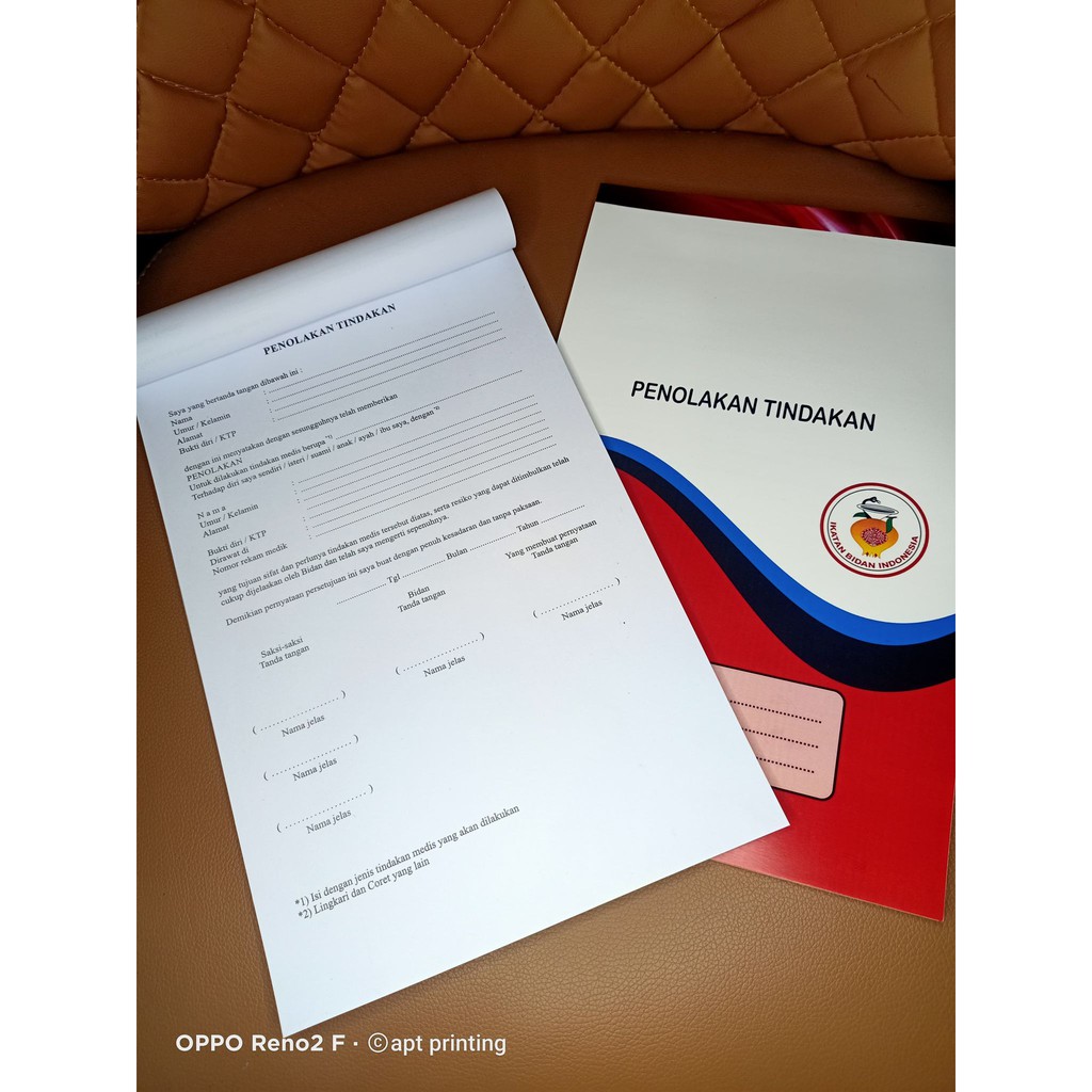 BUKU ADMIN PENOLAKAN TINDAKAN