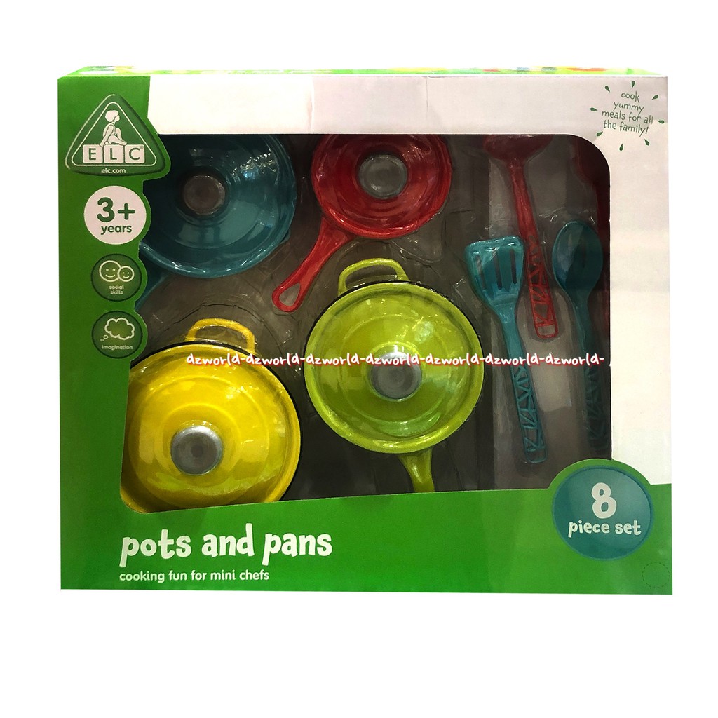 Elc Pots And Pans Cooking Fun For Mini Chefs Mainan Masak Masakan Untuk Anak Usia 3 Tahun Keatas