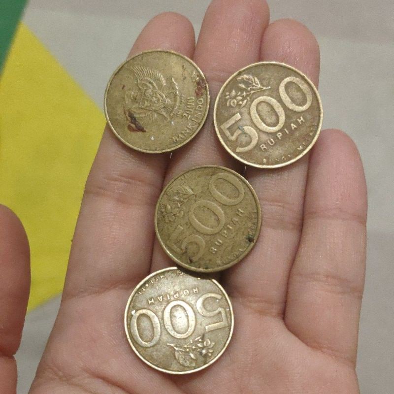 Uang Logam 500 rupiah tahun 2000,2001,2002