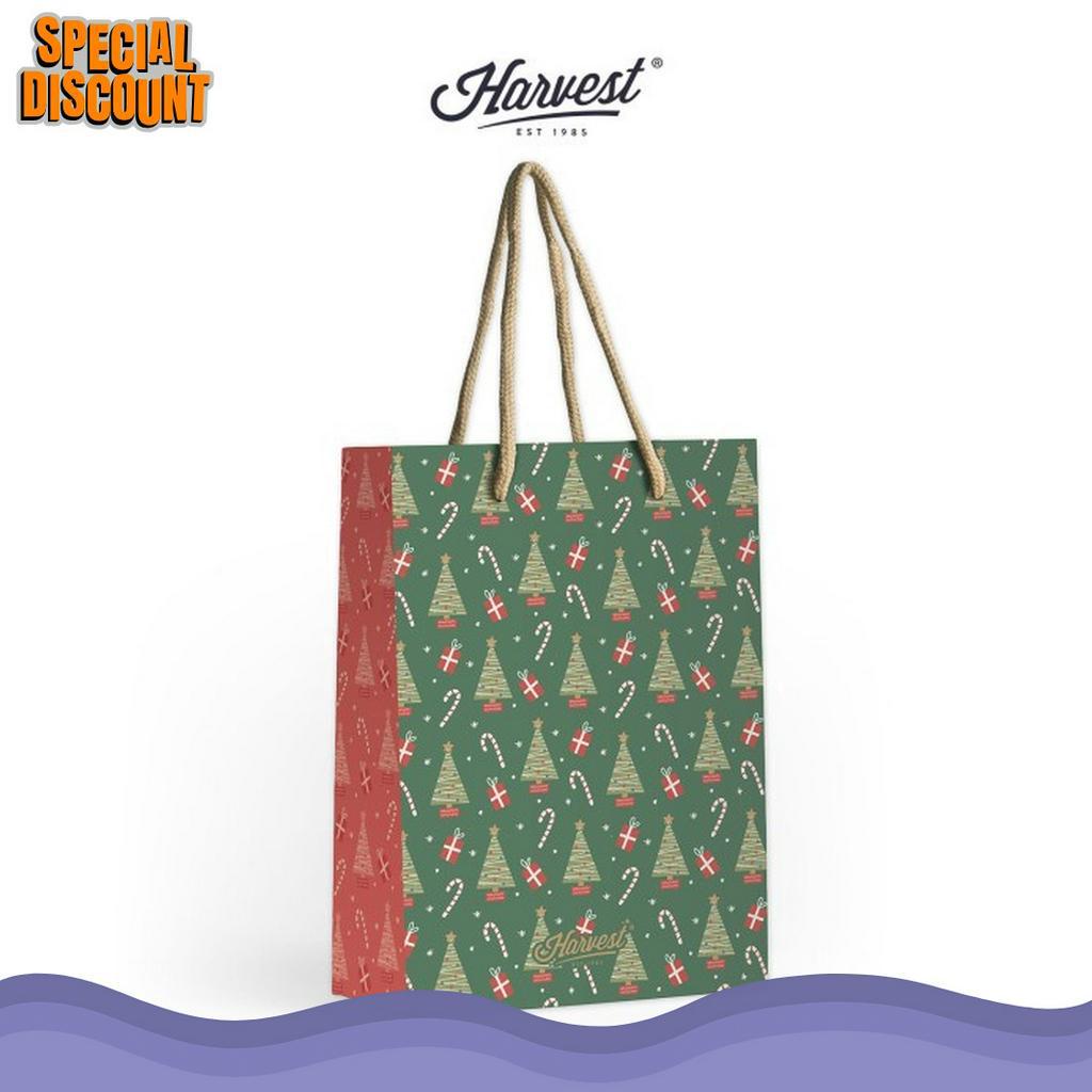 

GROSIR Paper Bag Natal Christmas Harvest Xmas Winter L Green Tree