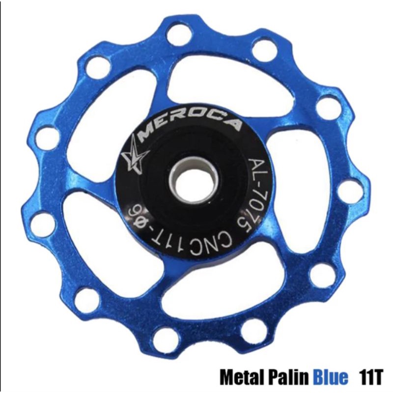 Meroca Pulley RD Bearing 11T Pulley RD Sepeda Biru