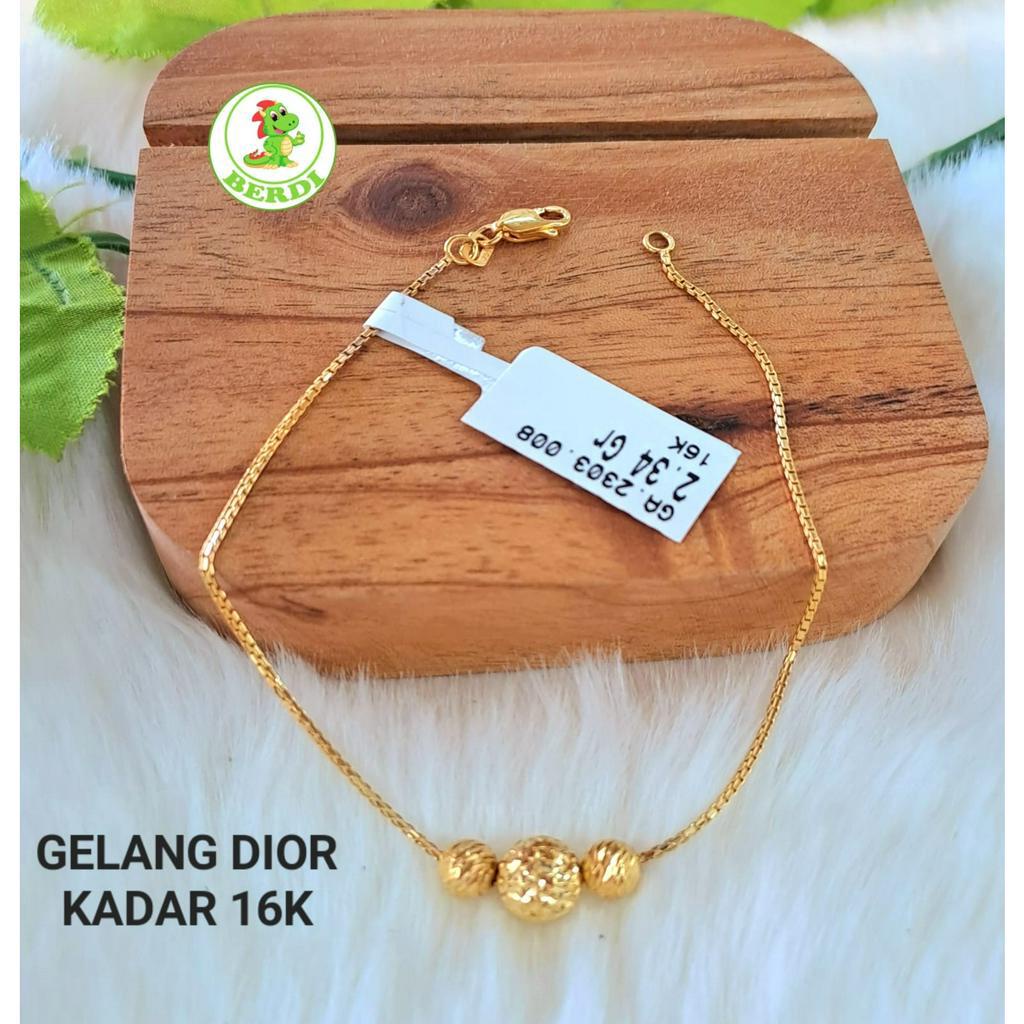 Gelang wanita dewasa model bola fashion rantai itali kadar 700 16k