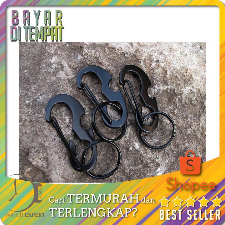 TERLARIS Black Beetle EDC Carabiner Stainless Steel with Bottle Opener - XT-11