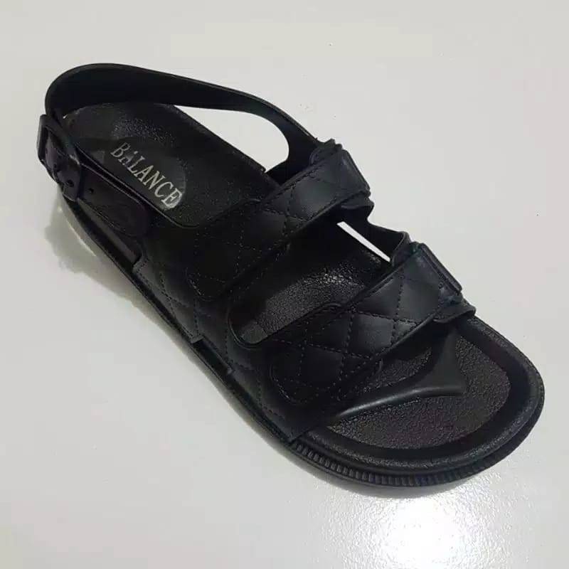 [RESTOCK] Sandal Tali Wanita Karet Import BALANCE Ban 2  / 1728-X1B / B2-Hitam (hitam)