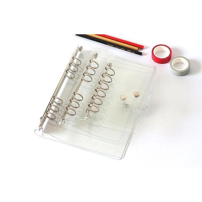 

BISA COD ST312 - Buku Binder A5 A6 Transparan Binder Cover Notebook 6 Ring GRATIS ONGKIR Kode 1286