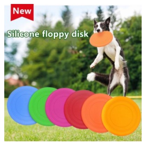 FRISBEE SILIKON RUBBER TERBANG DOG TOYS PET MAINAN HEWAN PIRING