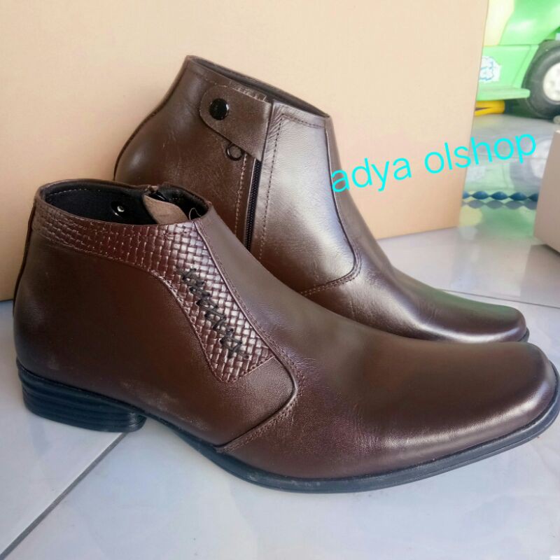 Sepatu pdh kulit asli warna coklat