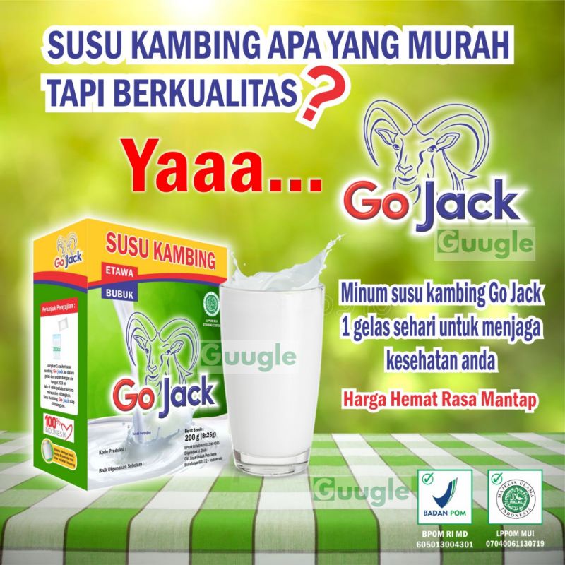 

[200gr] Susu Kambing Etawa Go Jack Original & Coklat Kemasan Sachet 8×25gr