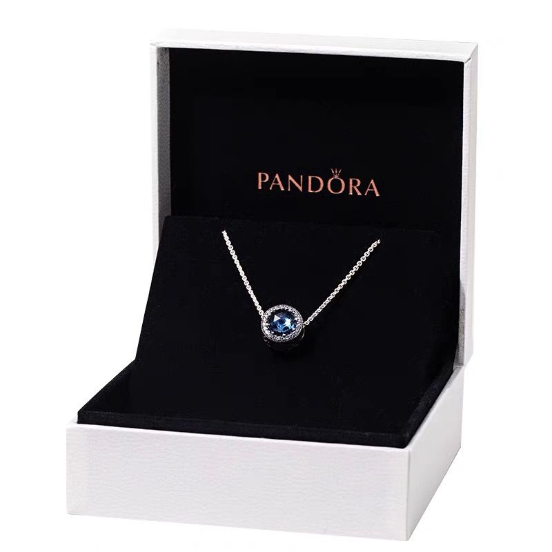 Kalung 925 Silver Cubic Zirconia Berlian Model Pandora Heart of the Sea Untuk Wanita