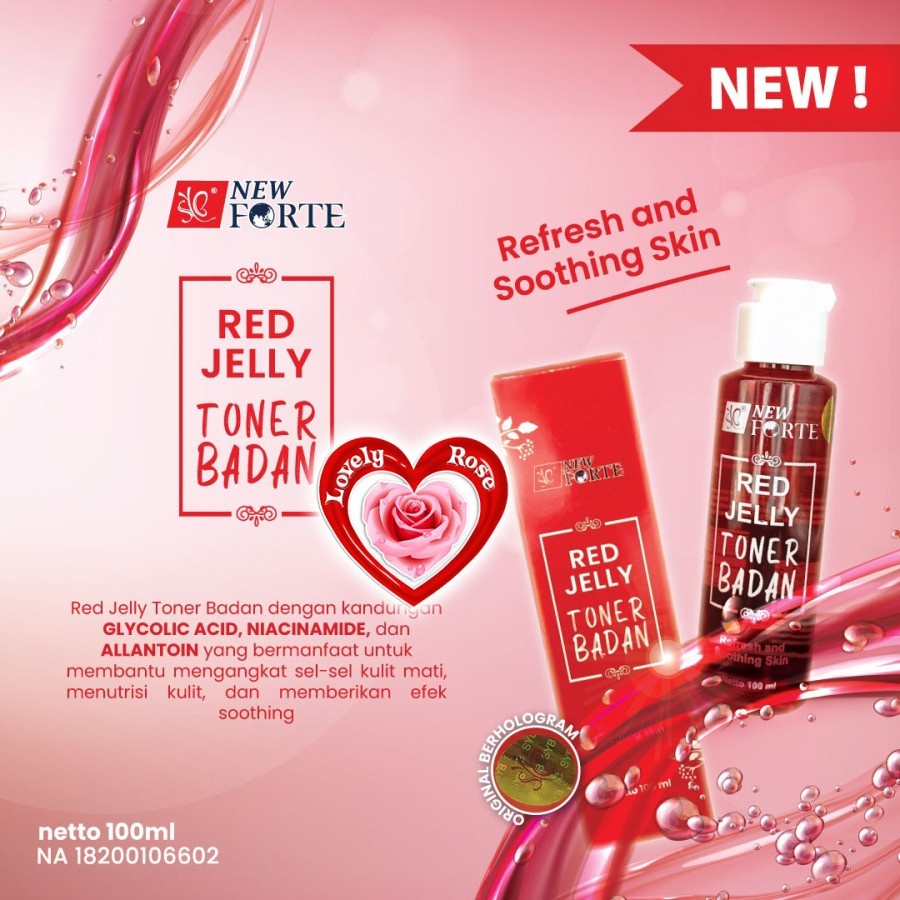 SYB FORTE RED JELLY TONER BADAN 100ML - RED JELLY TONER BADAN BPOM