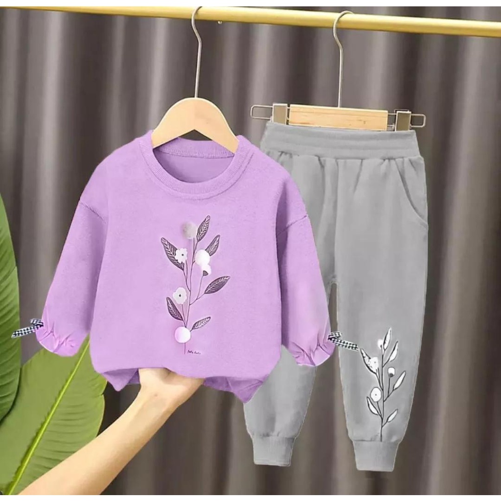 SWEATER ANAK PEREMPUAN/SETELAN BABYTERRY TERBARU 1-5 TAHUN