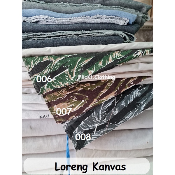 Bahan Kain Loreng Slub Kanvas Loreng Camo Ormas Aparat