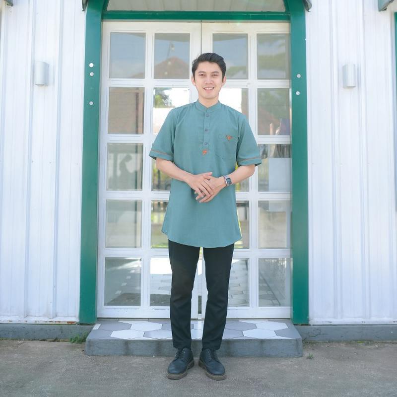 Arrafi Koko Kurta Pria Dewasa Lengan Pendek Terlaris Koko Mewah Exclusif Kemeja Arrafi Abbas Origina