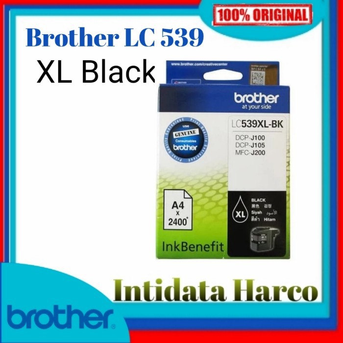 CARTRIDGE BROTHER LC539 XL BLACK / BK .. JAMIN ORIGINAL 100% LC-539XL LC539XL B HITAM