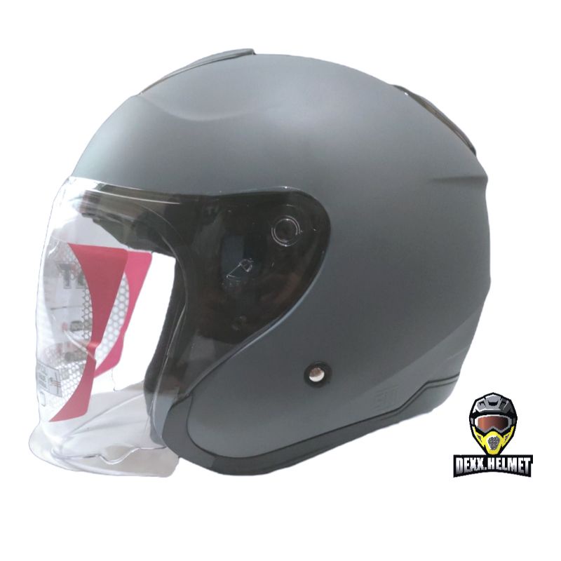 Helm KYT KYOTO R Solid Matt Gorilla Grey / Abu Doff Original