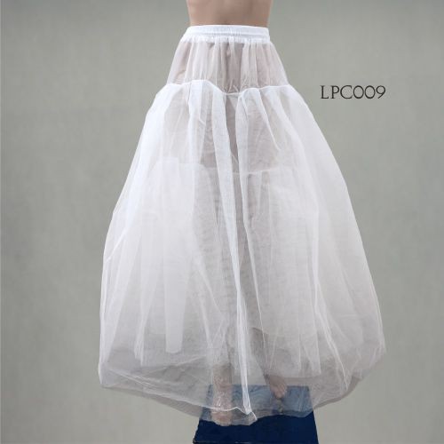 [BISA COD] PETTICOAT LOLITA PENGEMBANG ROK GAUN PESTA 4 LAYER PUTIH LPC009