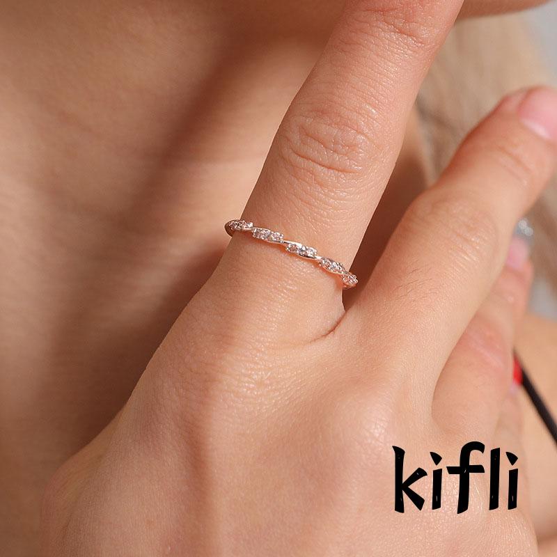 Cincin Alloy Desain,Twist Hias Kristal Berlian Berkilau,Untuk Wanita